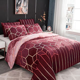 Golden Cosmo Hive | 3pcs Duvet Cover Sets