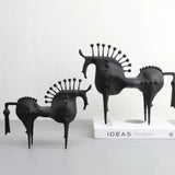 Black Stallion Metal Sculpture