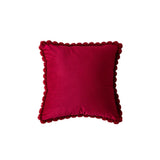 Velvet Pom-Pom Trim Cushion Cover