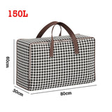 Durable Large Capacity Houndstooth Storage Suitcase