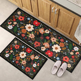 Meadow Boho Floral Kitchen Mat Set
