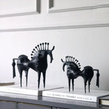 Black Stallion Metal Sculpture
