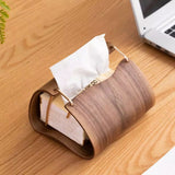 Wooden Brass Tissue Holder