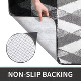 Soft Microfiber Non-Slip Geometric Rug