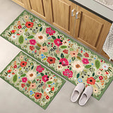 Meadow Boho Floral Kitchen Mat Set