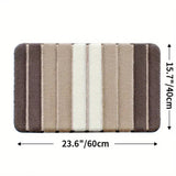 Lumiere Striped Absorbent Bath Mat