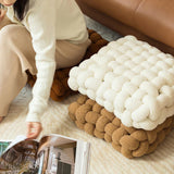 Plush Woven Knot Boucle Cushion