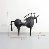 Black Stallion Metal Sculpture