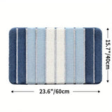 Lumiere Striped Absorbent Bath Mat