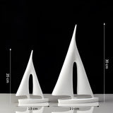 Minimalist Sailboat Inspired Table Decor Pair