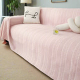 Tranquil Plush Leaf Sofa Cover