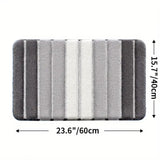 Lumiere Striped Absorbent Bath Mat