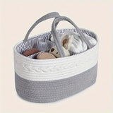 Braided Grey Baby Essentials Organizer
