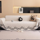 Cursive Glittering Chenille Sofa Cover