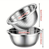 Rinse Mix Stainless Colander Duo Set