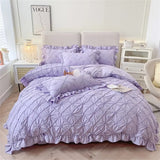 Belle Cotton Plush Ruffle Bedding | 4pcs Set