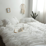 Princess Amara Ruffled Lace Bedding | 4pcs Set