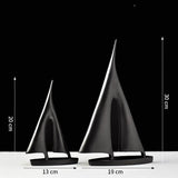 Minimalist Sailboat Inspired Table Decor Pair