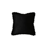 Velvet Pom-Pom Trim Cushion Cover
