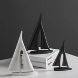 Minimalist Sailboat Inspired Table Decor Pair