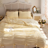 Princess Amara Ruffled Lace Bedding | 4pcs Set