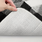 Soft Microfiber Non-Slip Geometric Rug