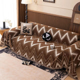 Ochre Streak Textured Sofa Cover