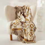 Azura Boho Geometric Knit Blanket