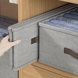 Modern Gray Linen Storage Container
