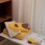 Cheerful Floral Print Cotton Bath Towel