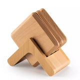 Sleek Stack Wooden Coaster Set | 6pcs