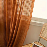 Amber Glow Boho Crochet Curtain