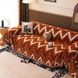 Ochre Streak Textured Sofa Cover