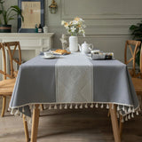 Glisstra Geometric Tassel Tablecloth