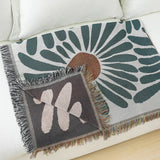Floral Daisy Woven Throw Blanket