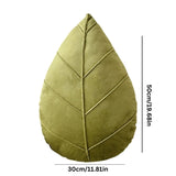 Verdant Flourish Leaf Shaped Cushion