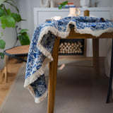 Blue Butterfly Garden Tablecloth