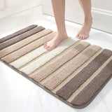 Lumiere Striped Absorbent Bath Mat