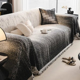 Neutral Tone Chenille Sofa Cover