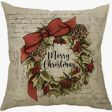 Santa's Charm Farmhouse Cushion Cover