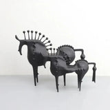 Black Stallion Metal Sculpture
