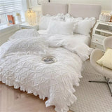 Belle Cotton Plush Ruffle Bedding | 4pcs Set