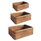 Artisan Rectangular Rattan Storage Basket