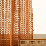 Amber Glow Boho Crochet Curtain