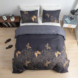 Valora Midnight Butterfly Duvet Cover | 3pcs Set