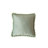 Velvet Pom-Pom Trim Cushion Cover