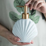 Seashell Ceramic Soap Dispenser