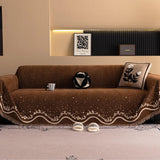 Cursive Glittering Chenille Sofa Cover