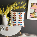 Fleur Classic Embroidery Square Sofa Cushion Cover