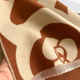 Abstract Retro Fringe Soft Shawl